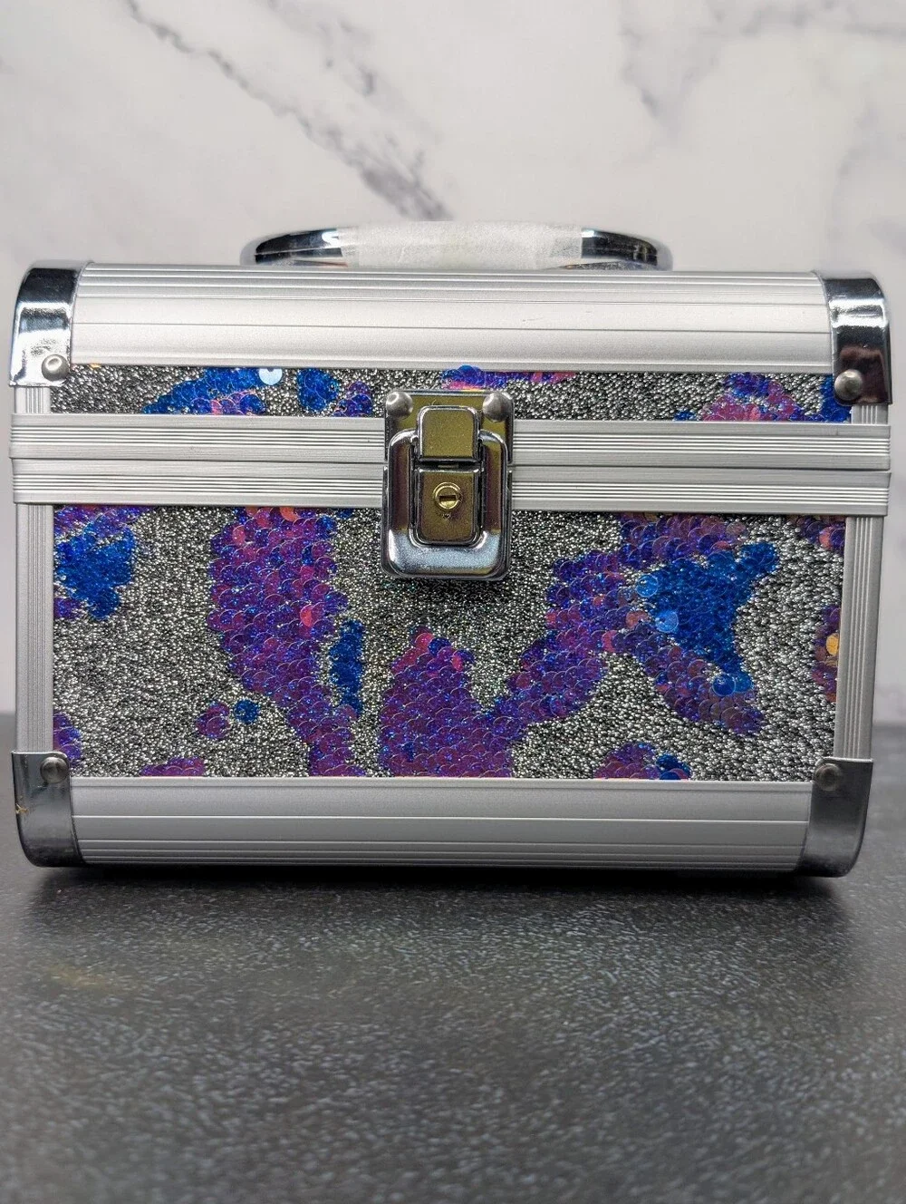 Iridescent Sequin Jewelry Travel Case